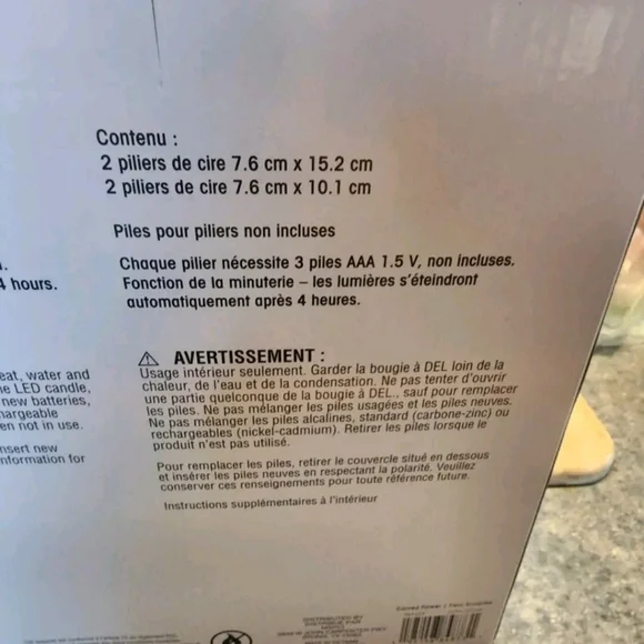 New 4 pc led candle set . $48retail - Picture 6 of 9